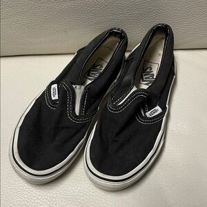 Vans Kids Black Slip-On Sneakers